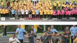 Polres Kuansing Gelar Senam Bersama Dalam Rangka Hari Bhayangkara Ke 79 Tahun 2025