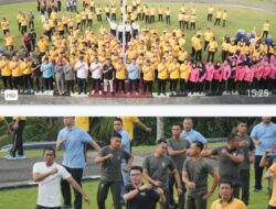 Polres Kuansing Gelar Senam Bersama Dalam Rangka Hari Bhayangkara Ke 79 Tahun 2025