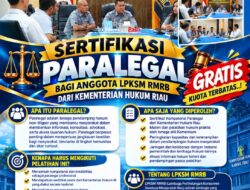 Kanwil Kemenkum Riau Siap Bermitra dengan LPKSM RMRB, Dukung Sertifikasi Paralegal dan Penyuluhan Hukum